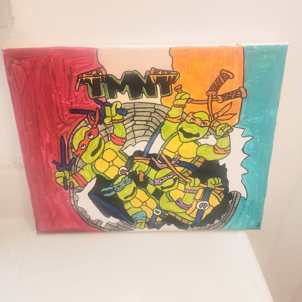 Hand painted custom Teenage Mutant ninja turtles  canvas